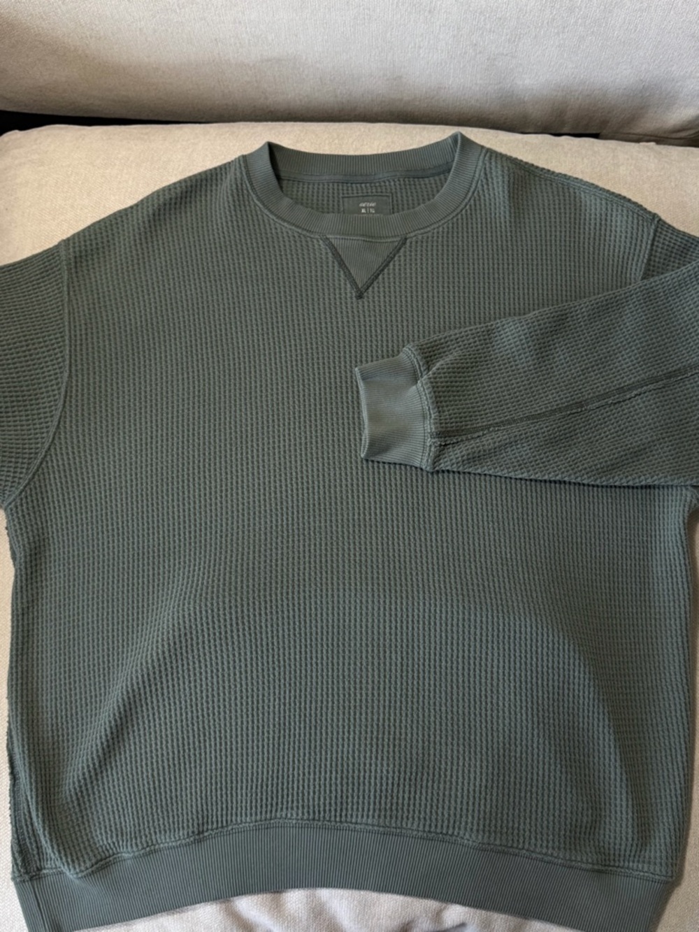 Aerie Waffle Knit Crewneck Sweatshirt